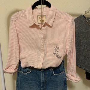 Pink boyfriend shirt
